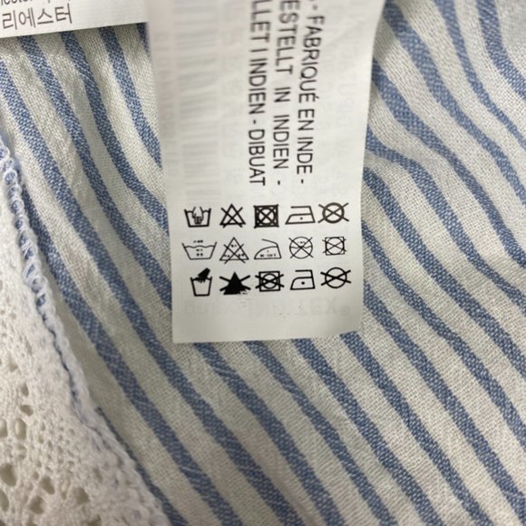 Zara Beaded Striped Embroidered Loose Sleeve Blouse with Tassel Detail S… - Picture 11 of 11